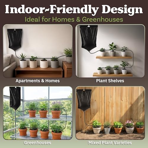 Automatic Plant Waterer Indoor Drip Irrigation System with 2.77Gal Water Bag and 7 Adjustable Drippers for Potted Houseplants, Balcony, or Vacation - Indoor Plant Watering Devices by Pure Garden - Image 6