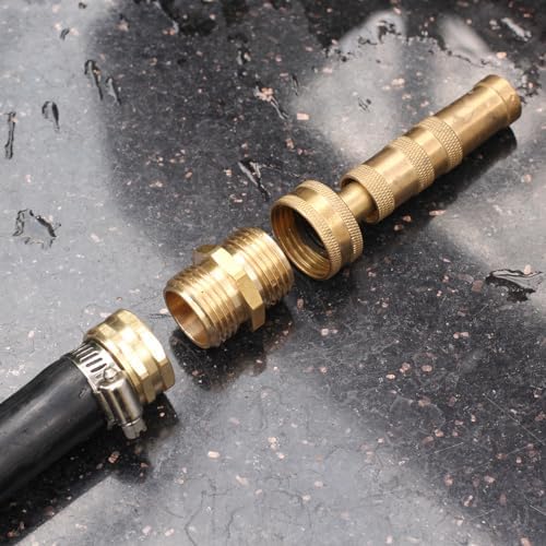 SIGURANTA Garden Hose Connector Adapter,3/4" GHT Double male Connectors, Brass Repair Fittings with Dual for Male to Male Adapter (10 Pack) - Image 4