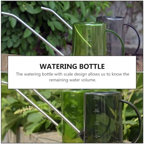 Beavorty 2pcs 1000ml 304 Stainless Steel Watering Cans with Long Spout for Indoor Plants and Succulents, Black and Green Plant Watering Tools for Home Gardening - Image 4
