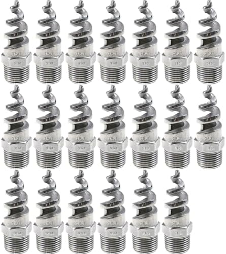 Beduan 1/4 Male Spiral Cone Atomization Nozzle 316SS Atomized Sprayer 20PCS by Beduan