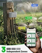 [All-New 2027] 1700FT WiFi Sprinkler Timer 3 Zone with Brass Inlet, Unistyle Smart Hose Timers Compatible Alexa & Google Voice, Water Timer for Garden Hose with Auto & Manual Modes for Garden Lawn - Image 2