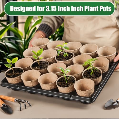 RooTrimmer 20 Cell Plant Trays for Carrying 3 inch Round Nursery Pots, Sturdy Plastic Trays Suitable for Holding 200 pcs Peat Pots (10 Packs - Trays Only, Pots Not Included) - Image 6