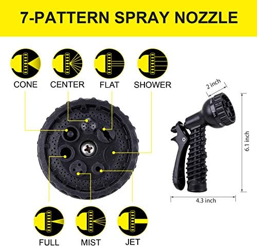 Stainless Steel Garden Hose 75 ft - Metal Water Hose with 2 Nozzles, Lightweight, Tangle Free & Kink Free, Heavy Duty, High Pressure, Flexible, Dog Proof - Image 4