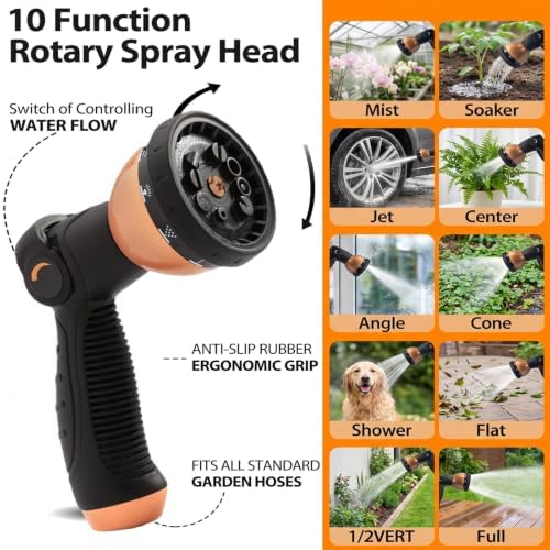 Lightweight No Kink Flexible Water Hose,100FT Garden Hose, Burst & Abrasion Resistant, UV-Stabilized for Lawn Garden Yard - Image 3