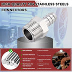 Pack of 5, SUS304 Hose Barb Fitting 1/2" Hose Barb to 1" NPT Male - Image 4
