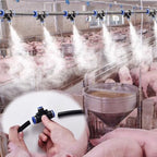 Cooling Mist System for Livestock with High Pressure Hose & Brass Spray Nozzles, Irrigation Kit for Animal Cooling and Ventilation, 10m Length by Unknown