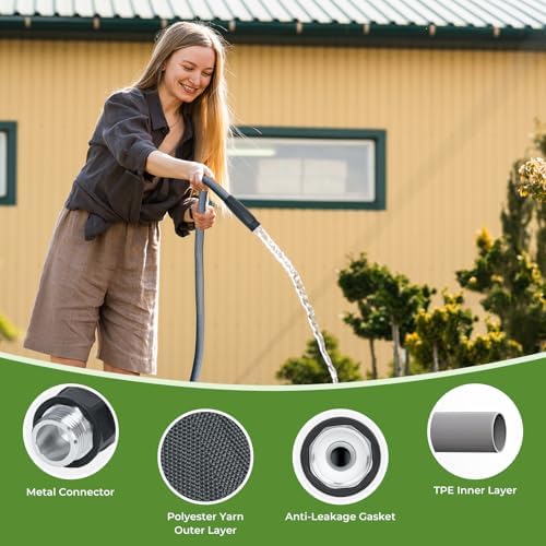 LINEX Lightweight Garden Hose 50 ft Ultra Flexible, Kink-Free for Outdoor Water Hose Non-Expanding, Burst-Resistant, Heavy Duty RV Hose 5/8 inch - Image 3