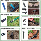 BlueBarrel™ Gravity-Fed Drip Irrigation Kit with Bubbler Emitters: No-Pressure/Low-Pressure Irrigation for Rain Barrels, Rain Tanks, & Cisterns. Made in USA - Image 5