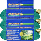 Andrews 1 in. D x 100 ft L Sprinkler Soaker Hose – Garden Hose for Lawn and Beds – Water 100ft for Yard Care – 100 Ft Garden Manguera Para Jardin – Pack of 3 by Unknown