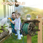 GOFORWILD Wall Mount Garden Hose Reel, Holds 200-Feet of 5/8-Inch Hose - Image 4