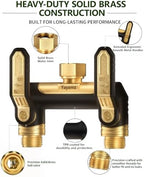 Garden Hose Splitter 2 Way, Heavy Duty Metal Water Spigot Splitter - Image 2