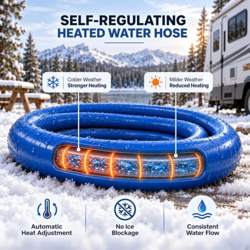 100FT Heated Water Hose for RV, -45°F Anti-Freeze RV Drinking Heated Hose - Image 6
