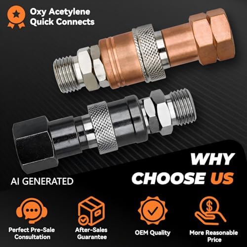Oxy Acetylene Torch Quick Connect Fittings & Machine Side Plug kits - Image 4