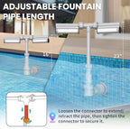 Swimming-Pool Waterfall Fountain w/Colorful Led-Lights - 7 Color Changing Above/Inground Pool Fountain Lights with Remote, Water Sprinkler Adjustable Height Pool Sprayer for Outdoor Yard Decoration - Image 6
