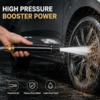 High Pressure Hose Nozzle, Power Washer Nozzle with Multiple Spray Patterns & Booster, Heavy Duty Metal Pressure Washer Hose Attachment for Car Wash, Patio, Garden Watering & Pet Cleaning(3 Pack+5m) - Image 2