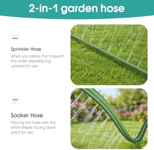 50 FT Soaker Hose for Garden Lawn, Water Saving Sprinkler Hose - Image 2