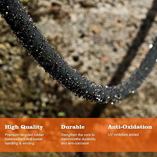 Soaker Hose 50 FT for Garden 1/2" Diameter Irrigation Hose Save 70% of Water Solid Brass Interface Eminently Suitable for Lawn and Garden Beds Cover - Image 3