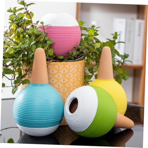 4pcs Terracotta Plant Watering Globes Self-Watering Spikes for Outdoor Plants Large Capacity Automatic Waterer Set with Drip Irrigation for Garden and Patio - Image 7