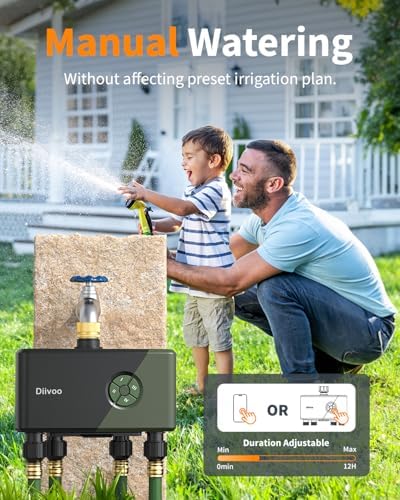 Diivoo Brass 4 Outlets WiFi Water Timer - Image 5