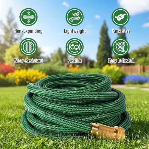 Garden Hose 50 ft, Non-Expanding Lightweight Kink-Free Flexible Water Hose - Image 2