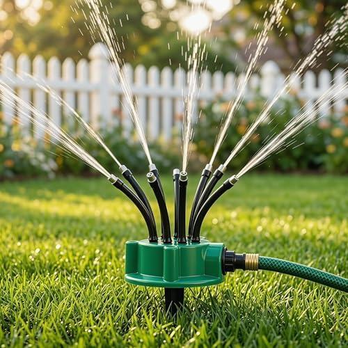 360° Coverage Precision Garden Irrigation Sprinkler, Multiple Sprinklers on One Hose, Multi Directional Lawn Sprinkler for Yard & Roof Cooling Wateringgarden Sprinkler (3) - Image 7