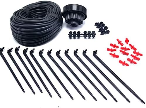 12 Plant Drip Grow Kit - Starter Hydroponics Irrigation Bubbler/Manifold Kit - Includes 100'ft 1/8" Distribution Tubing, Emitter Stakes, Manifold & Plugs (Pots Sold Separately) (1 GPH) - Image 6