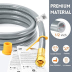 GasSaf 8 FT 1/2" ID Natural Gas Grill Hose with Quick Connect Fitting - Image 4