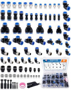 84PCS Quick Connect Air Hose Fitting Kit, Nylon Tubing Air Line by EilxMag