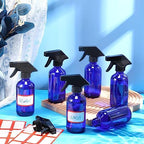 Norme 12 Pcs 8 oz Glass Spray Bottles, Funnels and Labels, Blue, Classic - Image 7