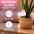 8 Pcs Plant Watering Globes Self Watering Planter Insert Plants Top Fill Water Device Plastic Water Bulbs Slow Release Terracotta for Plants, Pink - Image 5