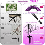 2-Pack Freestanding Garden Hose Holder with Upgraded 5-Prong Base - Image 3
