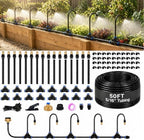 50FT 5/16" Garden Watering Kit with 16 Brass Nozzles by Unknown