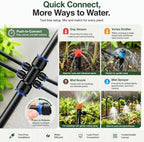 230FT Drip Irrigation System, Garden Watering Kit with 33FT 1/2 in Main Tube, 197FT 1/4 in Tube, 40 Adjustable Emitters, Misters and Sprayers for Raised Beds Greenhouse, Size: 230FT - Image 3