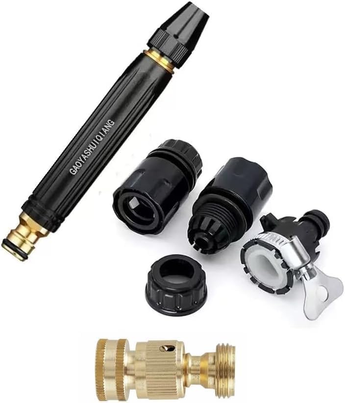High Pressure Metal Hose Nozzle with 3Spray Modes, Fits US 3/4" GHT by Unknown