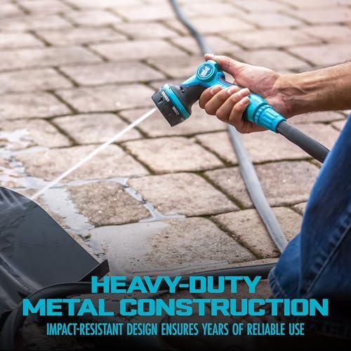 Aqua Joe AJHN102 Heavy-Duty Metal Multi-Function Hose Nozzle with Smart Throttle and 7 Sprayer Patterns - Image 4