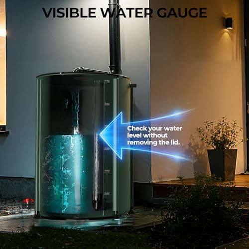 SKM Collapsible Rain Barrel with Spigots & Overflow Kit, 100 Gallon, Green - Image 6