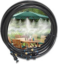 Outdoor Misting System, Misting Line with Copper Metal Mist Nozzles, Outdoor Misters Cooling System, Micro Spray Misting Drip Kit for Garden, Greenhouse, Parasol (Size : 12Meter+16 nozzles) by Unknown