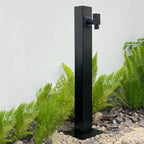 304 Stainless Steel Vertical Garden Water Column with Freestanding Hose Stand, Lock Faucet, Antifreeze Faucet, Hydrant Water Feature Fountain, for Irrigation Gold Square Tube 6 by Unknown