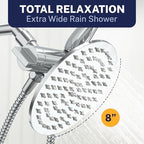 HammerHead Metal Dual Shower Head Combo With 3-Spray Handheld and Rainfall - Image 5
