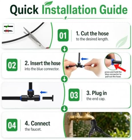 Bonviee 240FT Drip Irrigation System with Adjustable Nozzles - Image 6