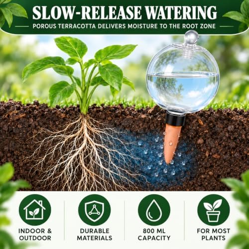 2 Pack 28 oz XXL Extra Large Self Watering Globes to 3+ Weeks Watering - Image 4