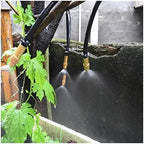 Gardening Irrigation Dripper 50 Pieces of Brass Adjustable Atomizing Nozzle, Micro Irrigation Atomizing Nozzle, Household Garden Cooling and Humidifying System Sprayer - Image 6
