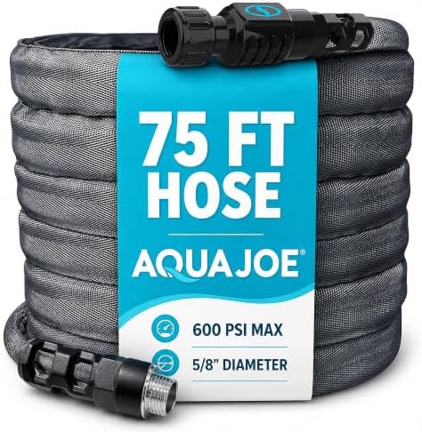 Aqua Joe AJFJ075-58-XT1 New and Improved - Aqua Joe 75-Ft x 5/8-Inch FiberJacket Garden Hose by AquaJoe%C2%AE