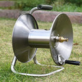 Garden Hose Holder, Stainless Steel Garden Hose Reel, 2 in 1Water Hose Reel, Hand Wall/Floor Mounted Hose Stand for Yard Lawn by Unknown