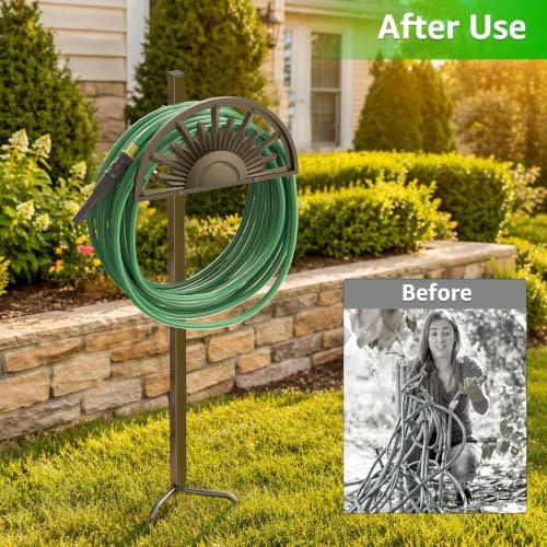 GOFORWILD Freestanding Garden Hose Holder, Holds 125-Feet of 5/8-Inch Hose - Image 5
