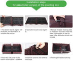 Hershii Rectangular Deepened Garden Raised Bed Kits Plastic Plant Containers Indoor Outdoor Vegetables Herbs Flowers Growing Planter Box - Black - 46.06 X 15.35 X 14.96 Inches - Image 6
