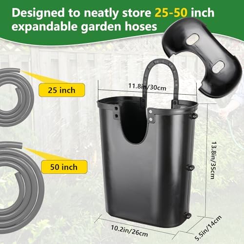 garden hose reel.Courtyard Hose boxes, garden hoses Box。Black - Image 2