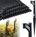60Pcs 12.8 Inch Irrigation Drip Support Stakes, 1/4 Inch Tubing Hose Holder with 180 Degree Sprayer Emitters Drip Lines Tubing Hose for Micro Sprinkler Gardens Irrigation Supplies by INTERWARM