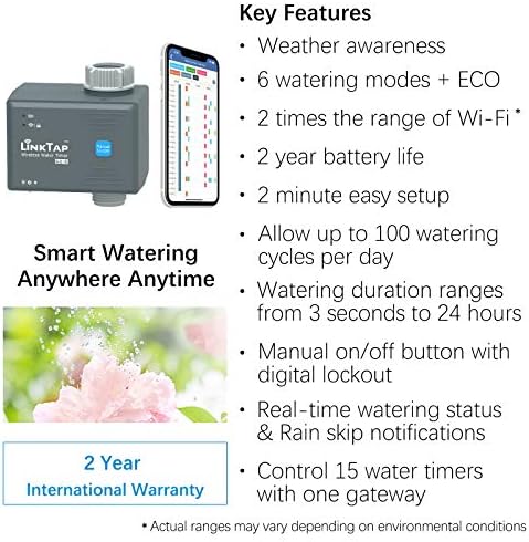 LinkTap G1S Wireless Garden Watering Timer & Gateway, 2-Year Battery Life - Image 5
