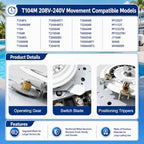 Upgraded T104M Mechanical Timer, 208-240V 40A DPST 5HP 24H 12 On/Off Cycles - Image 3